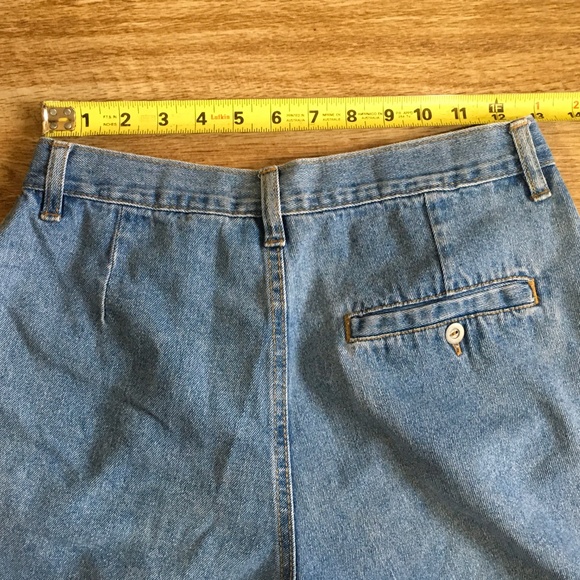 Vintage High Waist Jean Denim Shorts - Picture 6 of 8